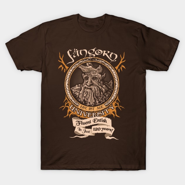 Fangorn University T-Shirt by hootbrush